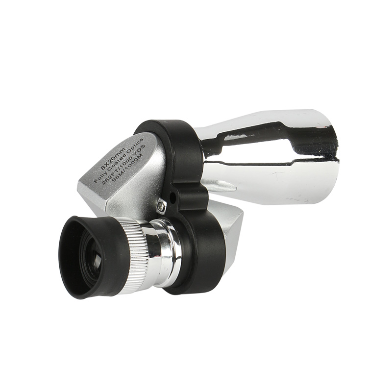 8x20迷你拐角望远镜 户外便携钓鱼放大镜单筒望远镜