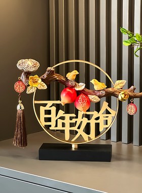 新婚礼物送新人结婚送闺蜜高级实用新娘婚房布置装饰百年好合摆件