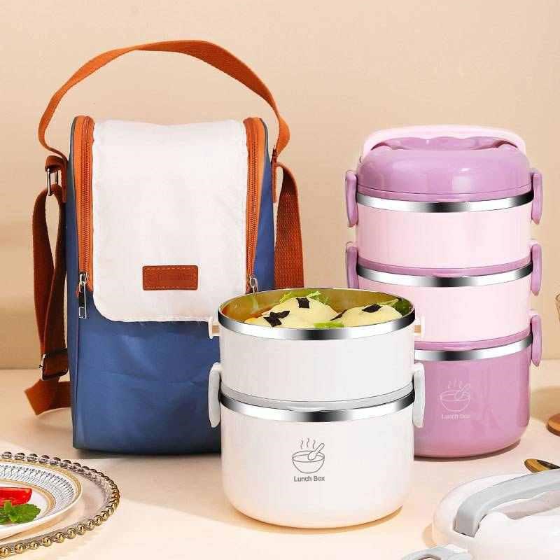 多层保温饭盒碗可微波炉加热大容量带饭桶家用上班族便当餐盒