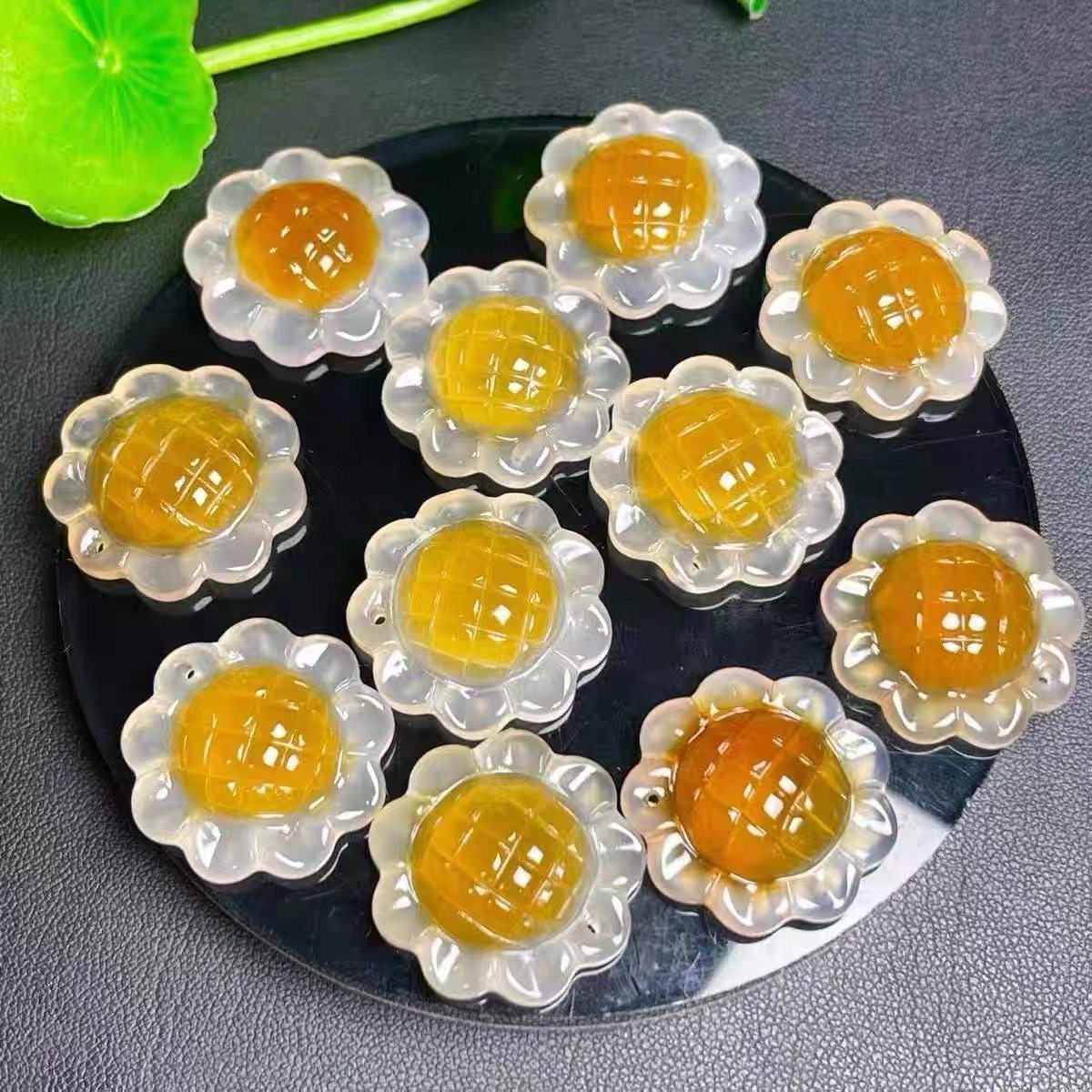 冰透玉髓设计款吊坠向阳温柔可爱简约款A34