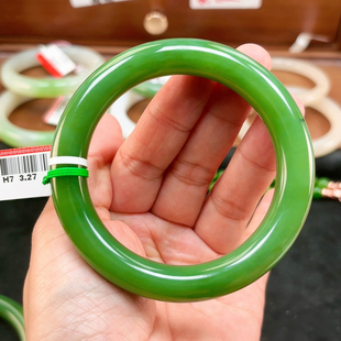 H7碧玉夹层粉绿肉底59稀缺