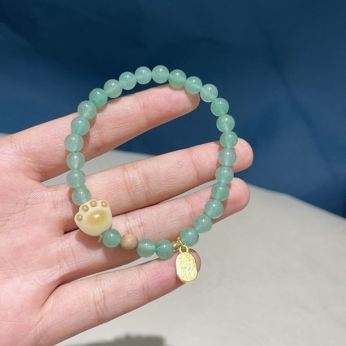 缘来饰你珠宝天然天山翠菩提猫爪手链女款玉石手串送女友礼物A19