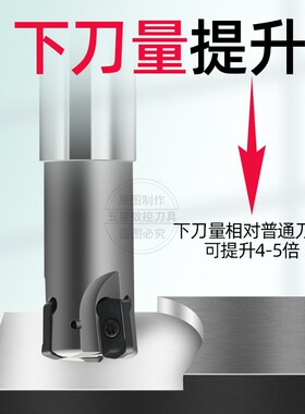 加工中心快进给铣刀杆lnmu0303双面铣刀片刀杆exn03r快速开粗刀杆