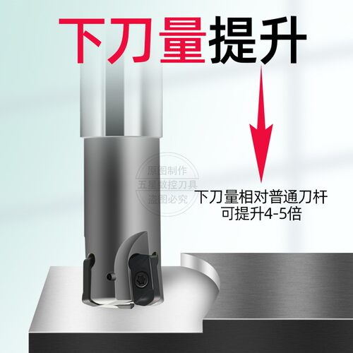 加工中心快进给铣刀杆lnmu0303双面铣刀片刀杆exn03r快速开粗刀杆