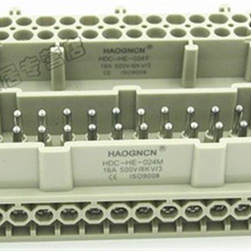 HDC-HE-024M/F 重载连接器24针内芯 24芯16A矩形连接器 热流道