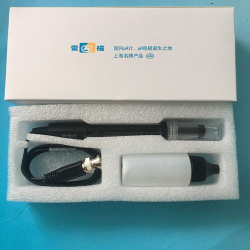 上海雷磁pH复合电极E-201-C E-301-F型65-1-C可充实验室ph计探头