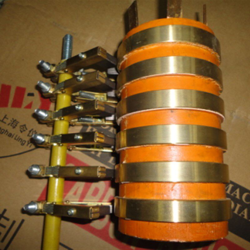 20A-6路集电环碳刷架总成30X80X140MM