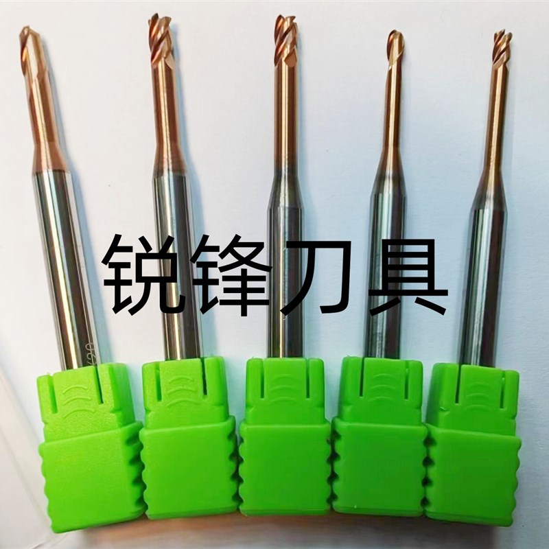60度钨钢深沟长颈4刃避空铣刀加长柄6*75刃3R-4球刀圆鼻R0.5铣刀
