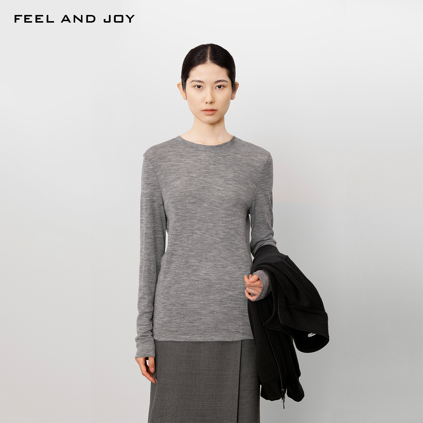 100羊毛针织衫可两件叠穿