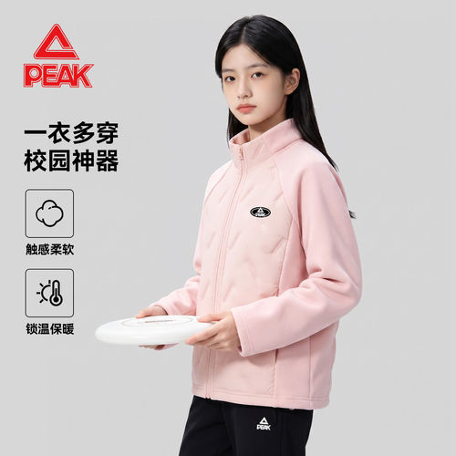 匹克女童轻薄保暖棉服冬季新款