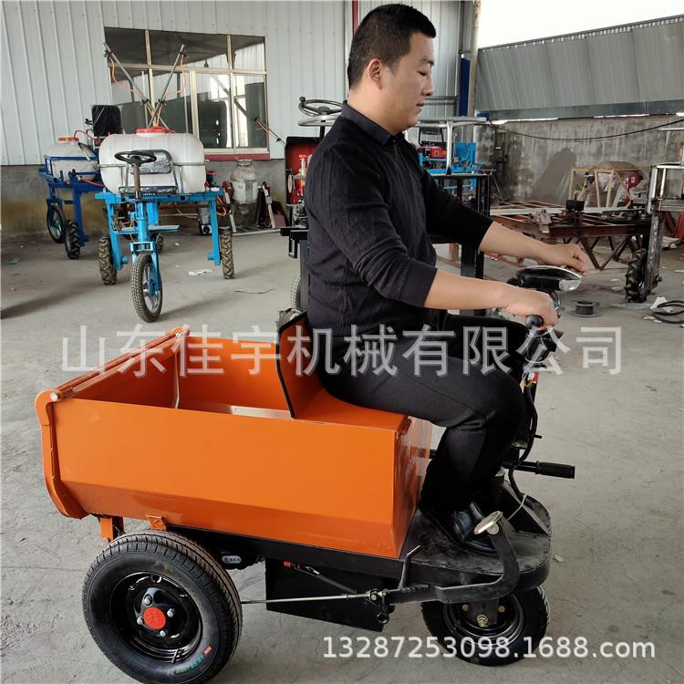 拉混凝土拉砖大骑兵工地电动翻斗车轻松自卸三轮车