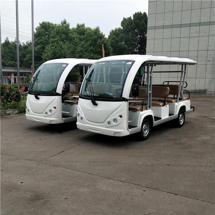 出品11座封闭式景区观光接送警务巡逻代步四轮纯电动游览车