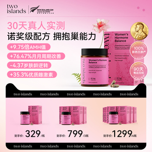 【内源呵护】two islands巢龄青春瓶白藜芦醇内源呵护60粒/瓶