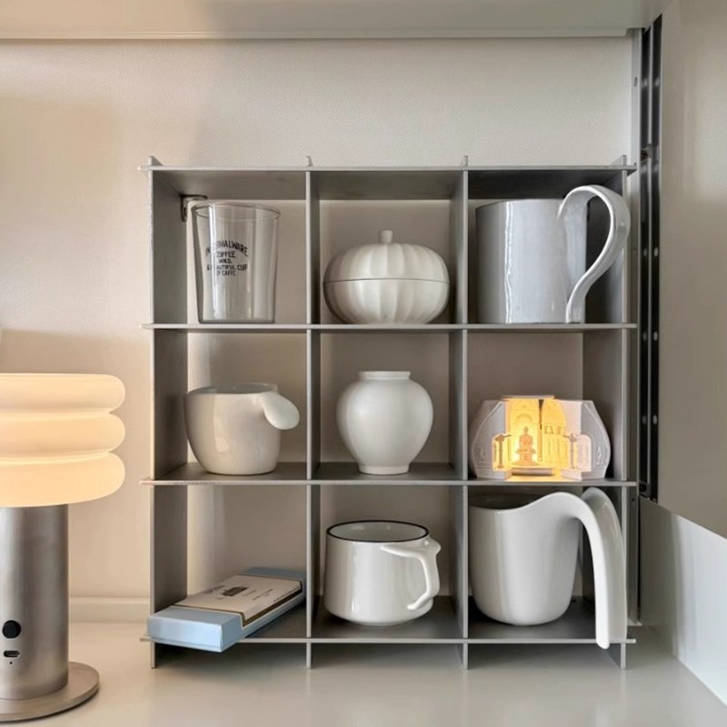 极简咖啡杯子不锈钢置物架多层桌面杯架茶杯收纳整不锈钢展示架