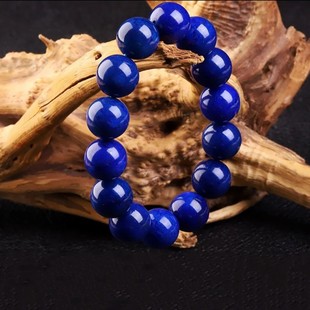 天然青金石少金少白圆珠单圈手链DIY原创手工男女款简约清新自然