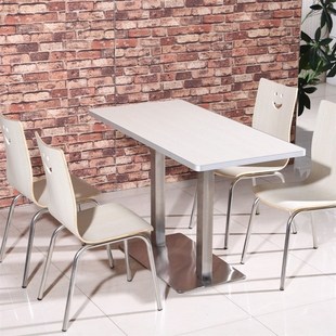 肯德基餐桌椅组合小吃店快餐桌椅面馆食堂员工厂餐厅不锈钢餐桌子