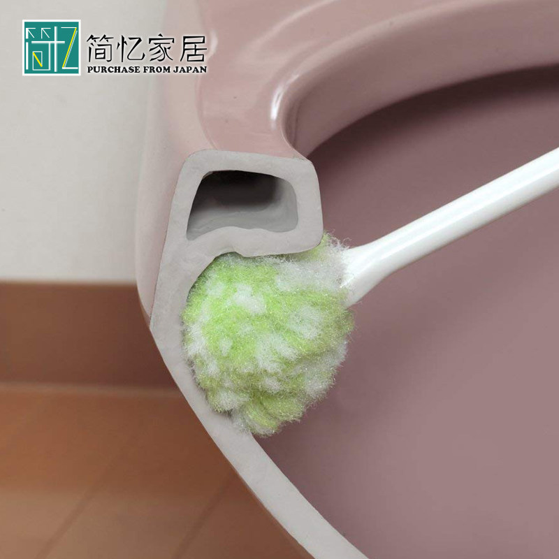 日本进口sanko马桶刷圆头软毛刷卫生间厕所清洁刷长柄洁厕刷子