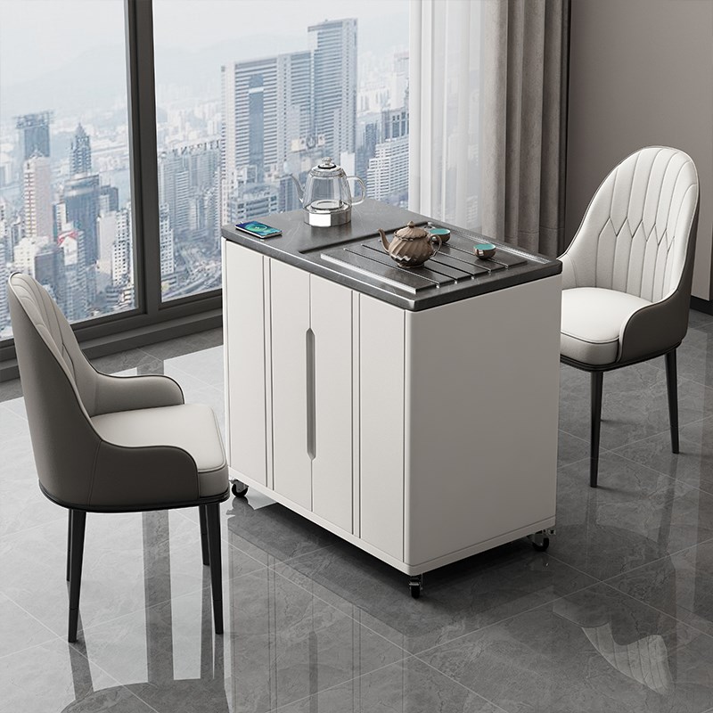 阳台移动茶桌家用小茶台烧水壶一体现代简约客厅泡茶桌椅组合茶车