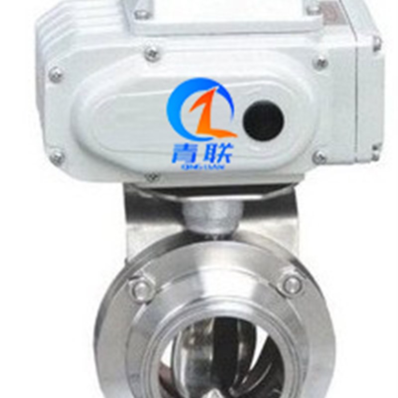 不锈钢电动式卫生级蝶阀食品级蝶阀卡盘卡箍快装电动蝶阀19 25 32