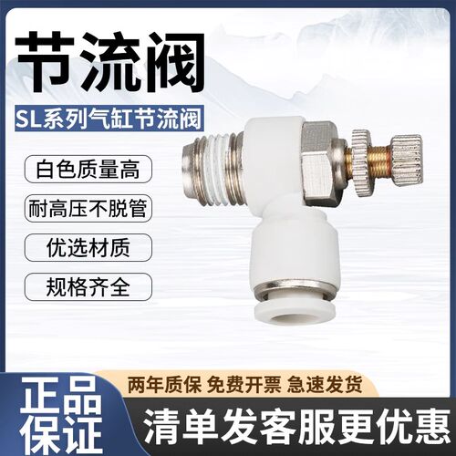 气管快速插SL接头插节流阀SL4气动8可调6气缸02调速阀插管接头01