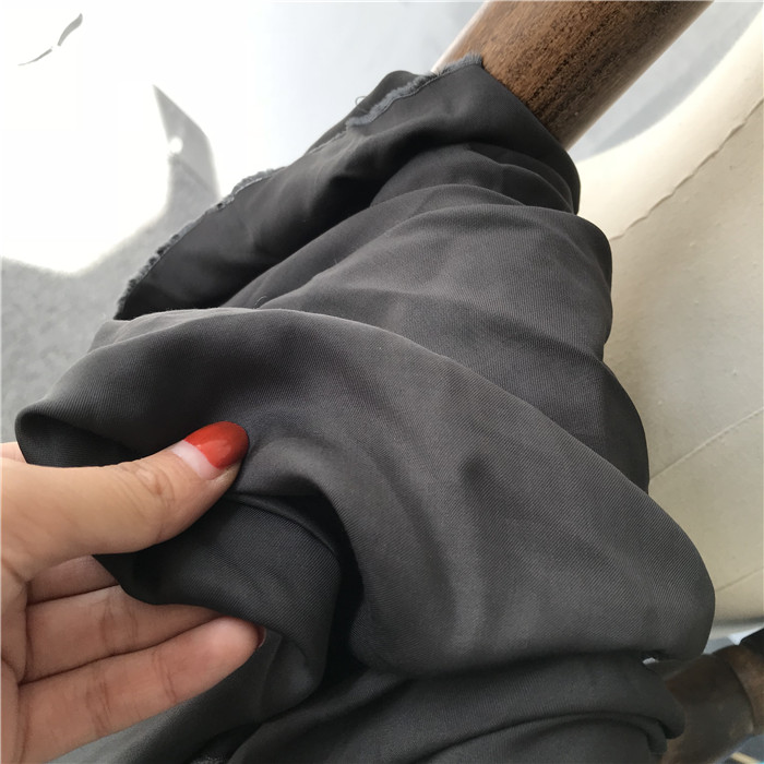 气质灰色 铜氨丝服装布料 砂洗面料不透套装连衣裙布料