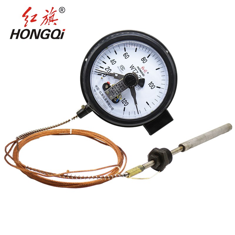 红旗仪表WTZ/WTQ-288电接点压力式温度计锅炉温度表100度120度160