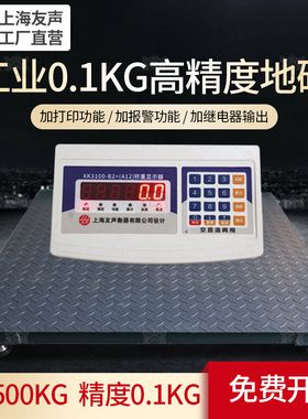 上海友声电子地磅秤1吨0.1kg地磅称500kg0.1kg高精度工业地磅称