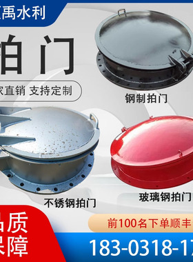 拍门防倒灌PEPP拍门塑料玻璃钢拍门浮箱拍门钢制铸铁不锈钢拍门