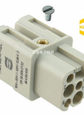 HARTING重载连接器09360082732 8针母芯快速接头浩亭哈丁航空插头