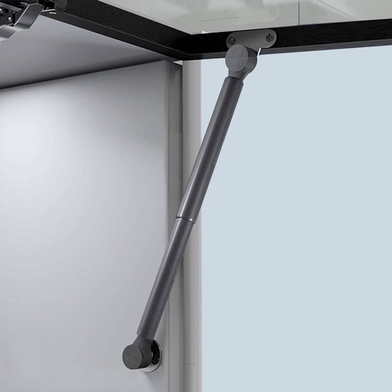 极简轻奢20铝框玻璃门下翻窄框支撑吊柜上翻随意停气撑液压气压杆