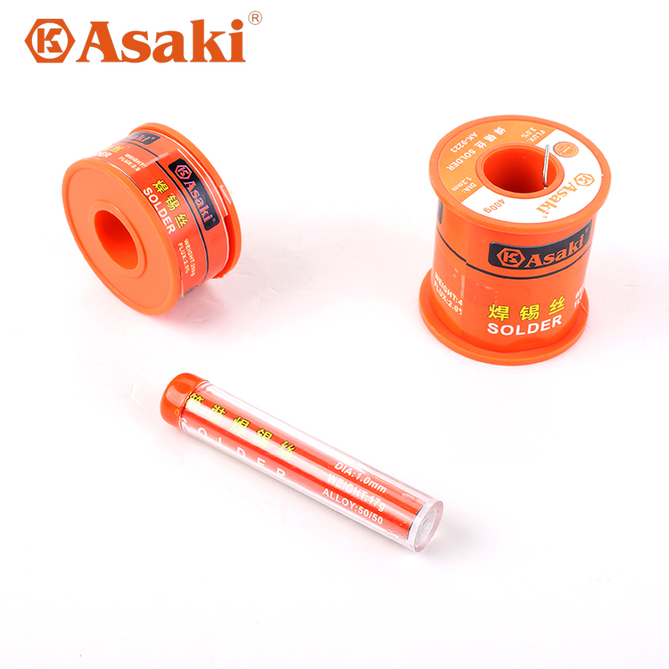 ASAKI高纯度焊锡丝 锡线松香芯焊丝 无铅高亮免洗 电烙铁配件焊接