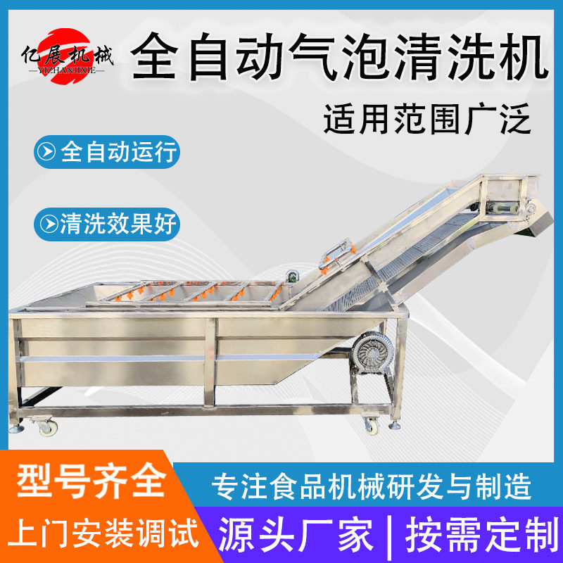 山野菜气泡清洗机 白蒿加工设备 荠菜翻浪鼓泡清洗机 桑叶清洗机