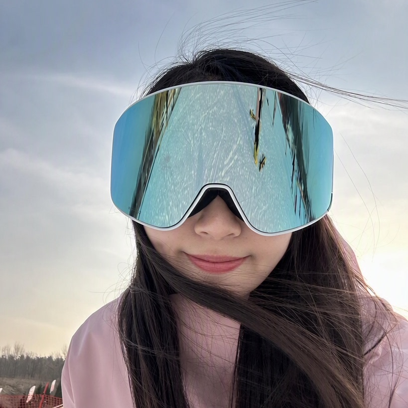 VECTOR成人滑雪眼镜女柱面高清防雾网红滑雪镜可替换镜片护目镜