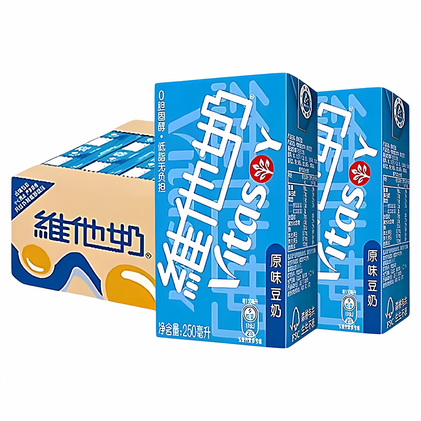 维他奶原味豆奶250ml*24盒整箱原味巧克力植物蛋白低糖早餐奶代餐