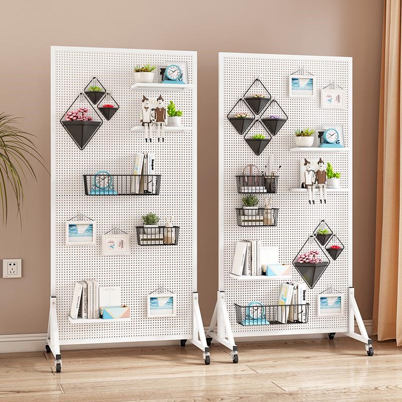 洞洞板落地展示架k手机配件饰品货架架立式五金工具挂板超市置物