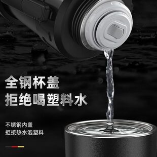 琪虎户外车载304不锈钢墩墩壶大容量保温壶家用工地旅游宿舍男3升
