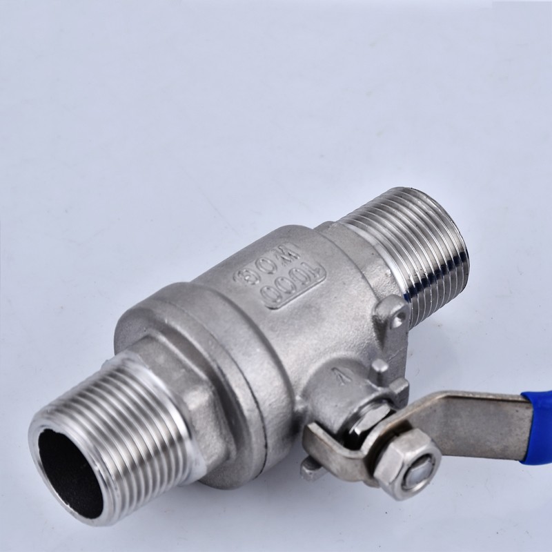 不锈钢二片式球两片式球外丝球外牙外螺纹DN15 六分