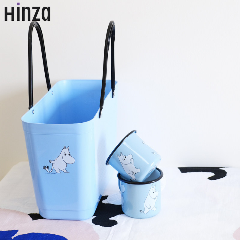 瑞典进口Hinza姆明菜篮环保提篮购物手提篮包塑料筐买菜野餐篮子
