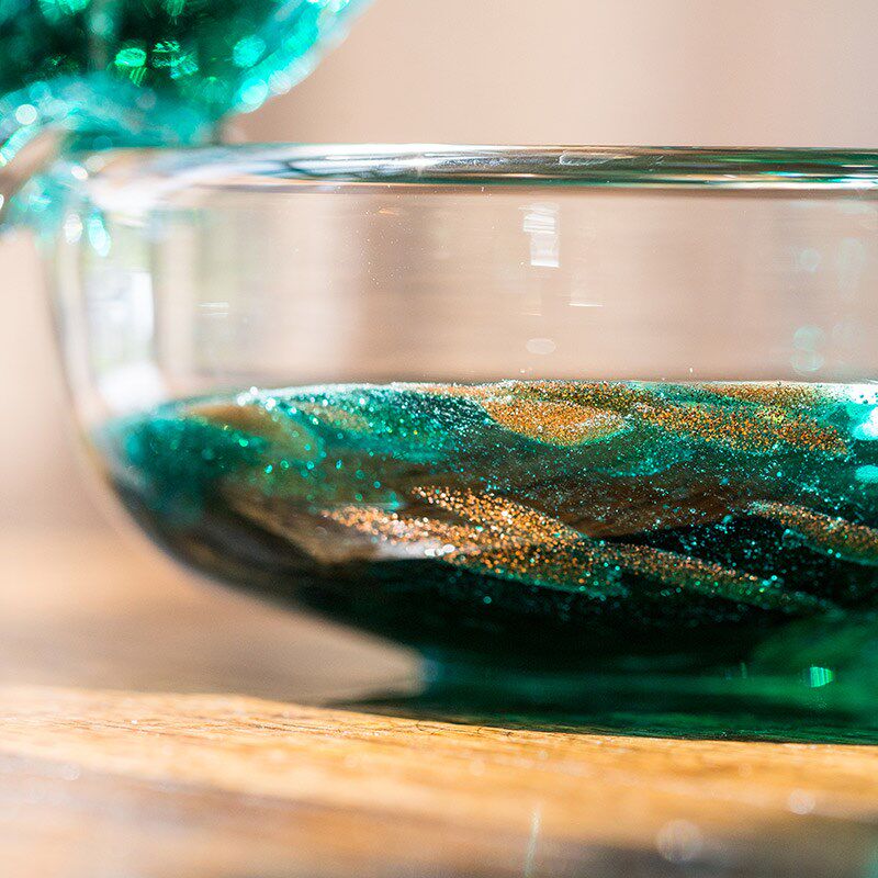 掬涵蝴蝶夫人玻璃烟灰缸调料碗手工艺术玻璃装饰桌面拍摄道具