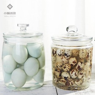 腌鸡蛋容器腌糖蒜罐子腌咸鸭蛋泡菜缸有盖做浆水的坛子加厚玻璃瓶