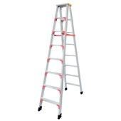 步步稳加厚铝合金工程人字梯家用爬梯超高楼梯铝梯便携梯子米