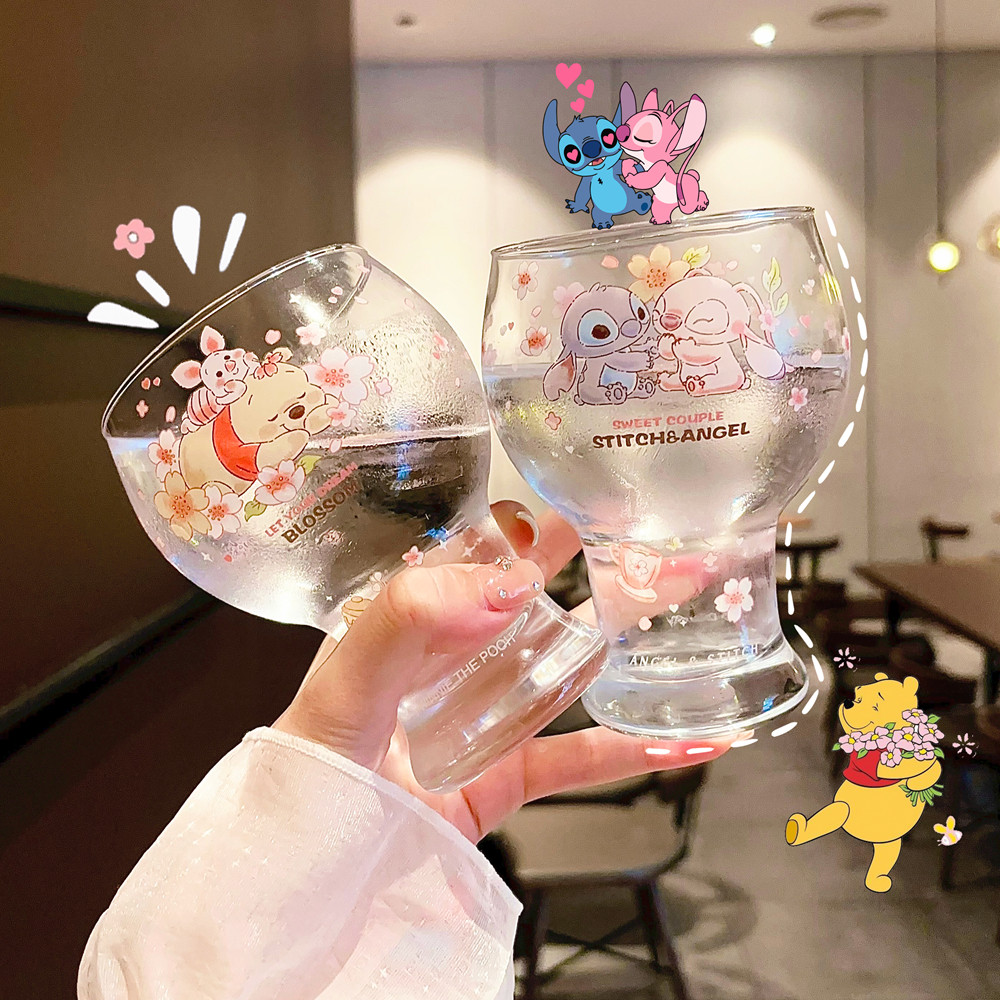 迪士尼维尼熊2025新款透明啤酒杯果汁饮料杯子牛奶冷饮玻璃大容量,餐饮具,啤酒杯,淘宝优惠券,粉丝福利购,淘宝优惠卷