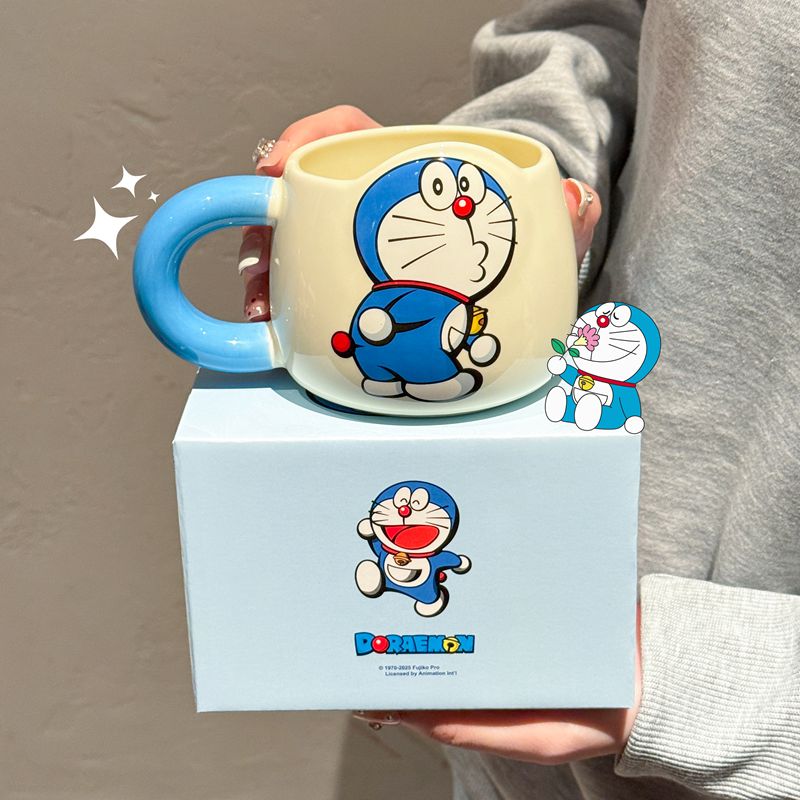 哆啦A梦陶瓷马克杯家用喝水杯
