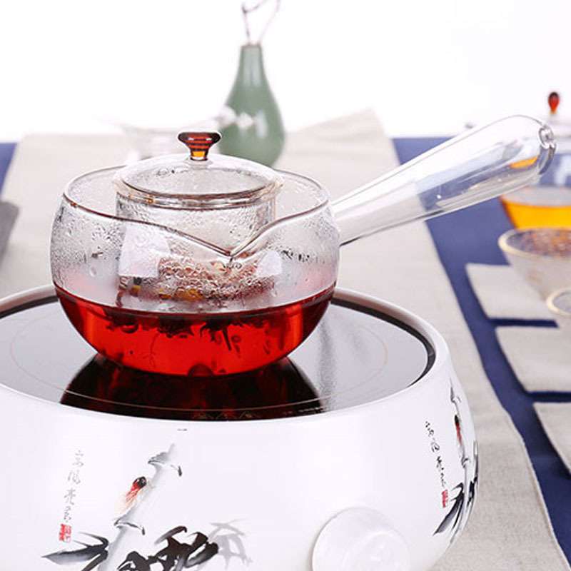 加厚玻璃茶壶 蒸茶器 养生壶电陶炉专用煮茶壶 黑茶蒸汽壶 能量壶