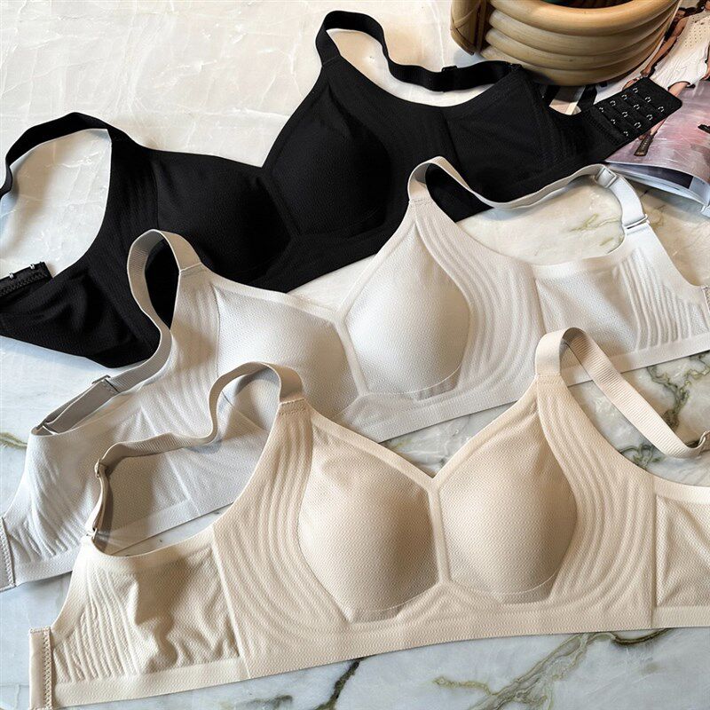 柜499!大胸显小!曼某w芬果冻胶猫爪杯支撑提拉聚拢文胸内衣