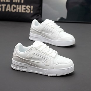 鞋子女鞋百搭板鞋美式p高街情侣春季新款学生增高黑色休闲运动鞋