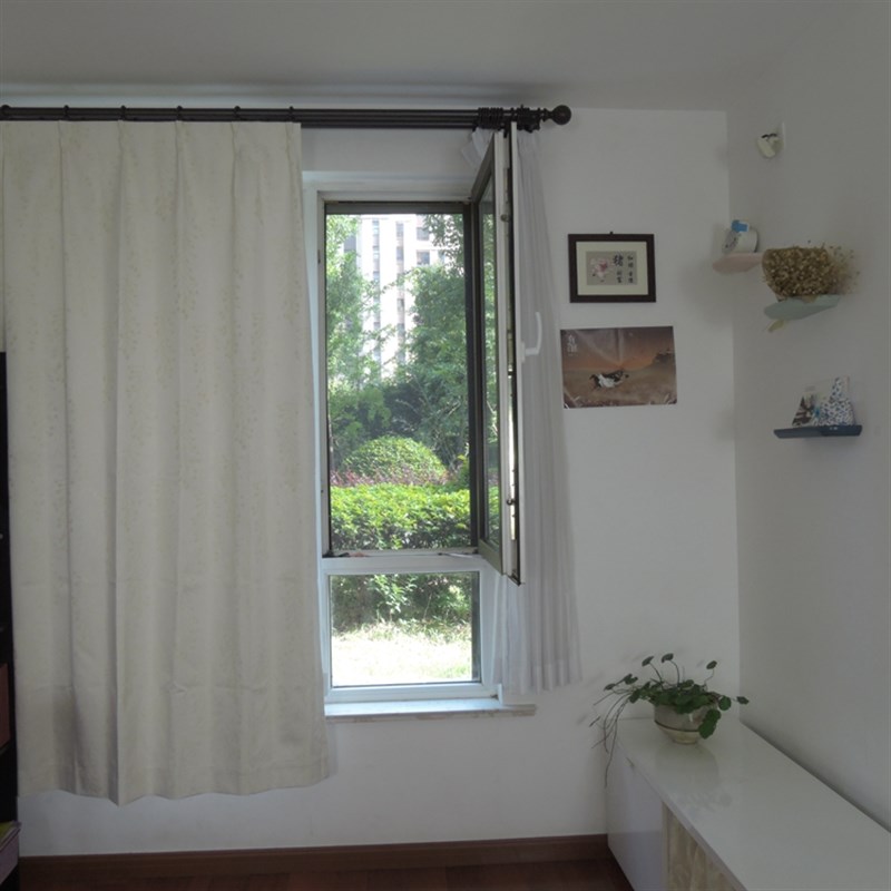 苏州定制a窗帘全黑遮光客厅卧室投影仿麻布涂层提花珊瑚米 米黄