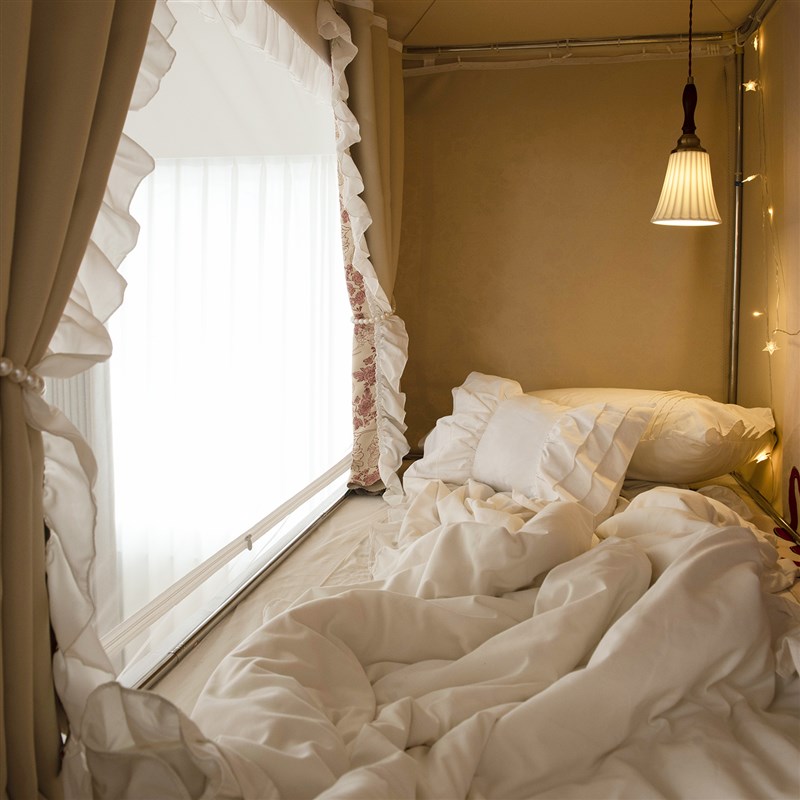 简单点学生宿舍i上铺遮光床帘布寝室下铺一体式全包蚊帐床围遮挡