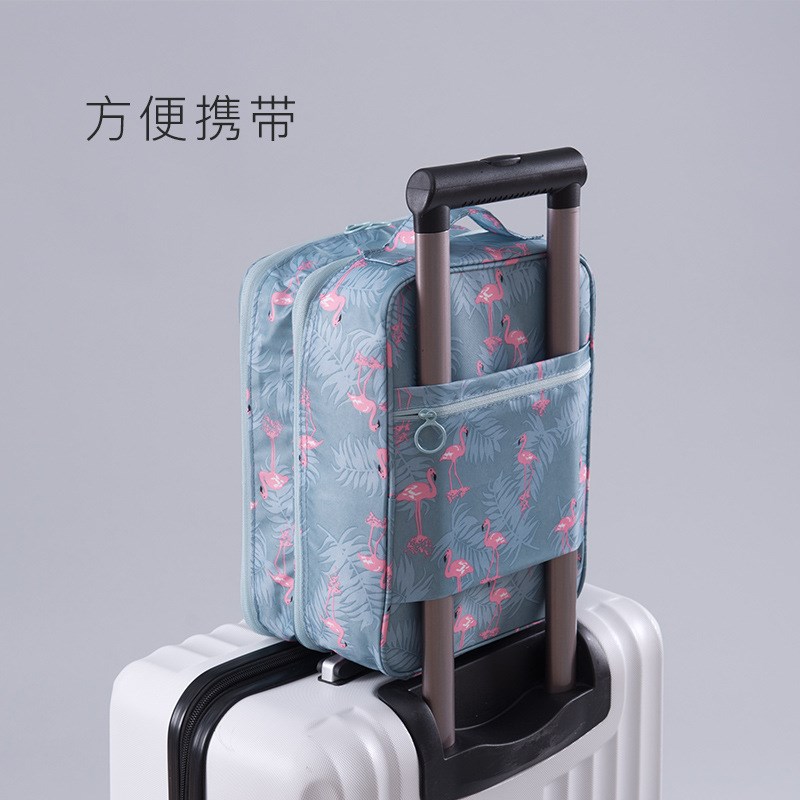 鞋袋鞋子收纳袋双层三位靴罩防水防尘防潮L旅行手提可套拉杆箱鞋