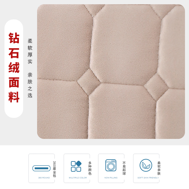 全包床头套罩床头靠背保护套软包v木皮床头1.5m1.8\1.9\2米防尘罩